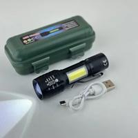 Ліхтарик акумуляторний XPE+COB zoom LUXURY